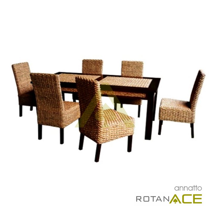 Jual Annatoo Meja Makan Rotan  Set 6 Seats Harga Lebih 